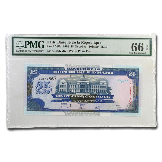 2006 Haiti 25 Gourdes François Cappiox CU-66 EPQ PMG 2006 Haiti 25 Gourdes François Cappiox CU-66 EPQ PMG